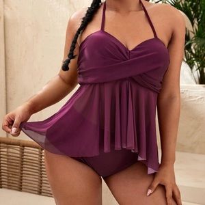 Mesh Halter Bikini Swimsuit